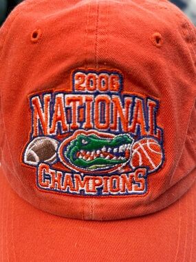 Gator National Champions 2006 BASKETBALL&FOOTBALL Embroidered Cap Never Worn $40